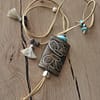 Tribal pendant με νεφρίτη, λάβα, χαολίτη 5 | Pyroessa